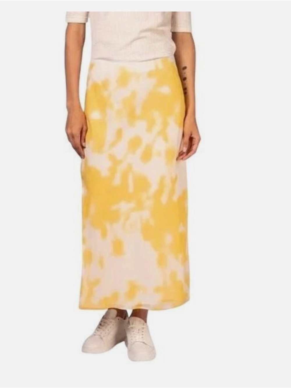 Calvin Klein Printed chiffon midi slip skirt